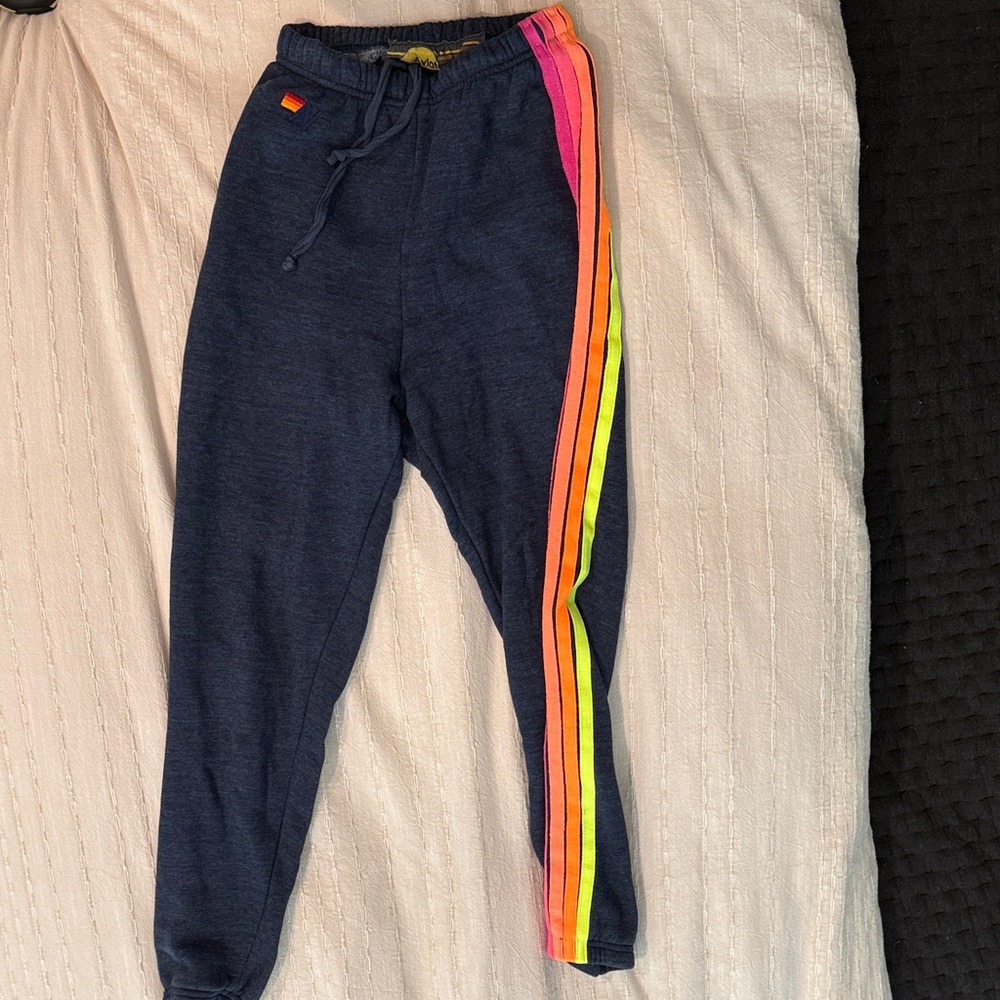Aviator Nation Women’s XS Navy/Neon Joggers